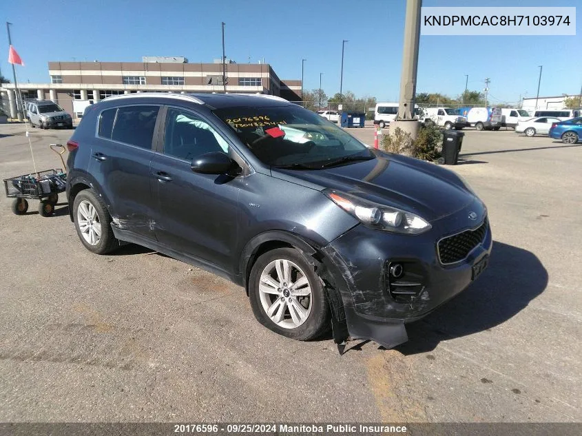 2017 Kia Sportage Lx VIN: KNDPMCAC8H7103974 Lot: 20176596