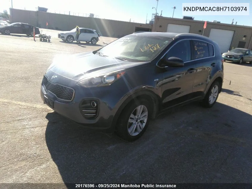 2017 Kia Sportage Lx VIN: KNDPMCAC8H7103974 Lot: 20176596