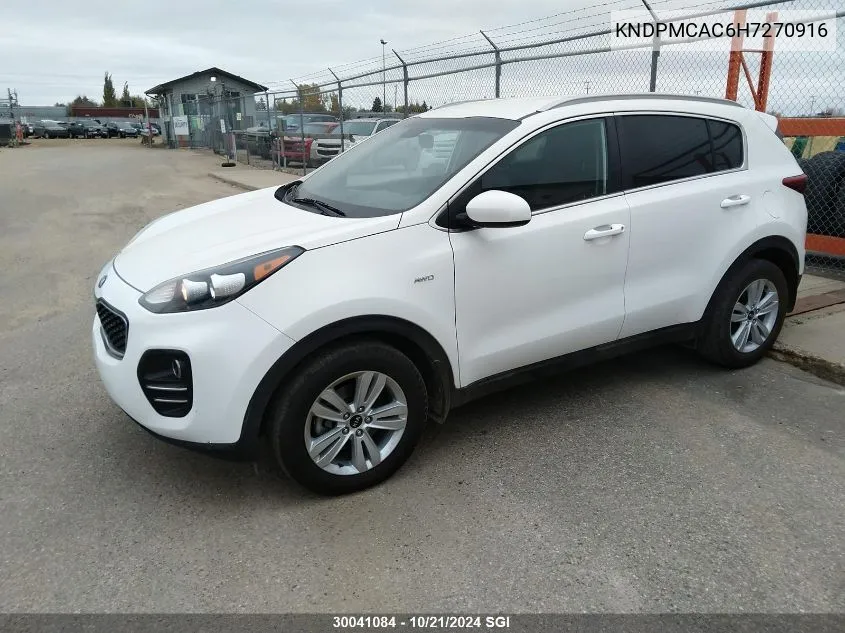 2017 Kia Sportage Lx VIN: KNDPMCAC6H7270916 Lot: 30041084