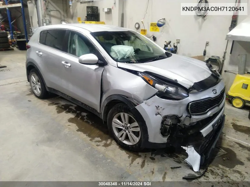 2017 Kia Sportage Lx VIN: KNDPM3AC0H7120641 Lot: 30048348