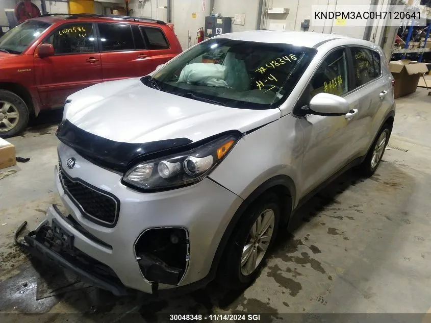 2017 Kia Sportage Lx VIN: KNDPM3AC0H7120641 Lot: 30048348