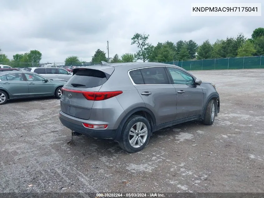 2017 Kia Sportage Lx VIN: KNDPM3AC9H7175041 Lot: 39282264