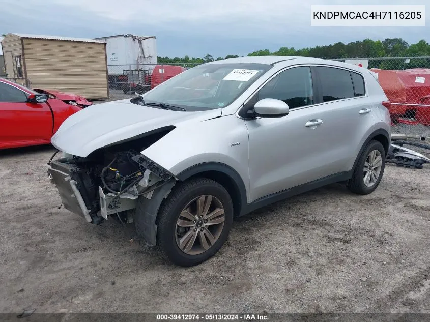 KNDPMCAC4H7116205 2017 Kia Sportage Lx