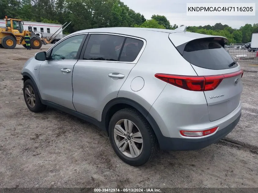 KNDPMCAC4H7116205 2017 Kia Sportage Lx