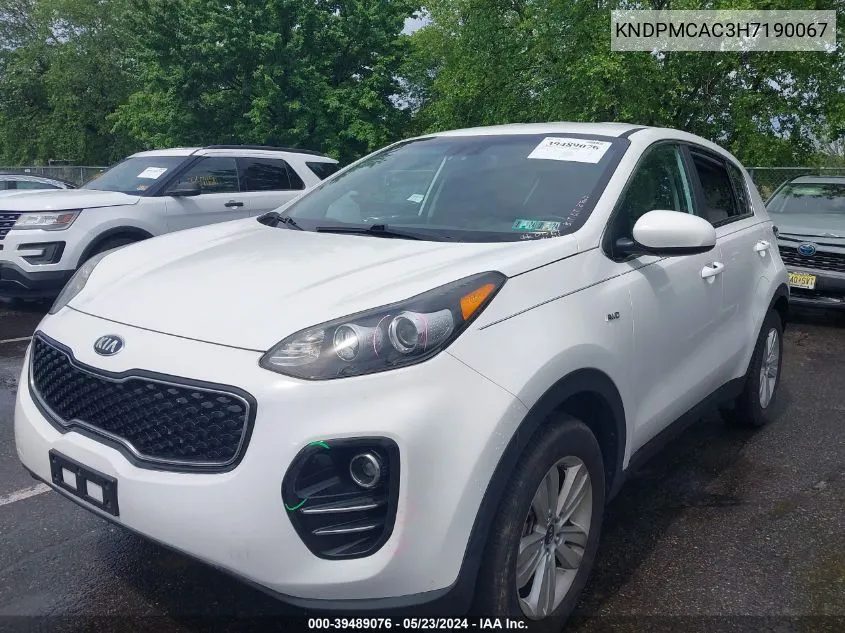 2017 Kia Sportage Lx VIN: KNDPMCAC3H7190067 Lot: 39489076