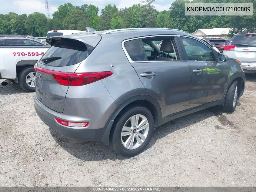 2017 Kia Sportage Lx VIN: KNDPM3AC0H7100809 Lot: 39496823