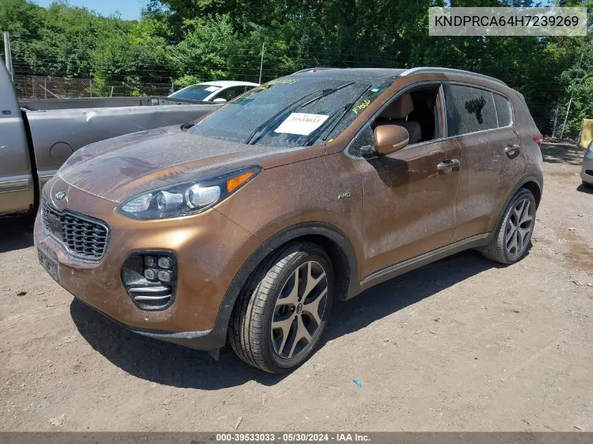 2017 Kia Sportage Sx Turbo VIN: KNDPRCA64H7239269 Lot: 39533033