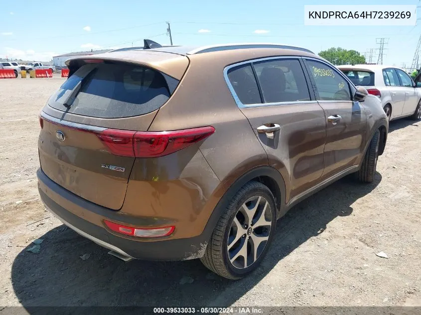 2017 Kia Sportage Sx Turbo VIN: KNDPRCA64H7239269 Lot: 39533033