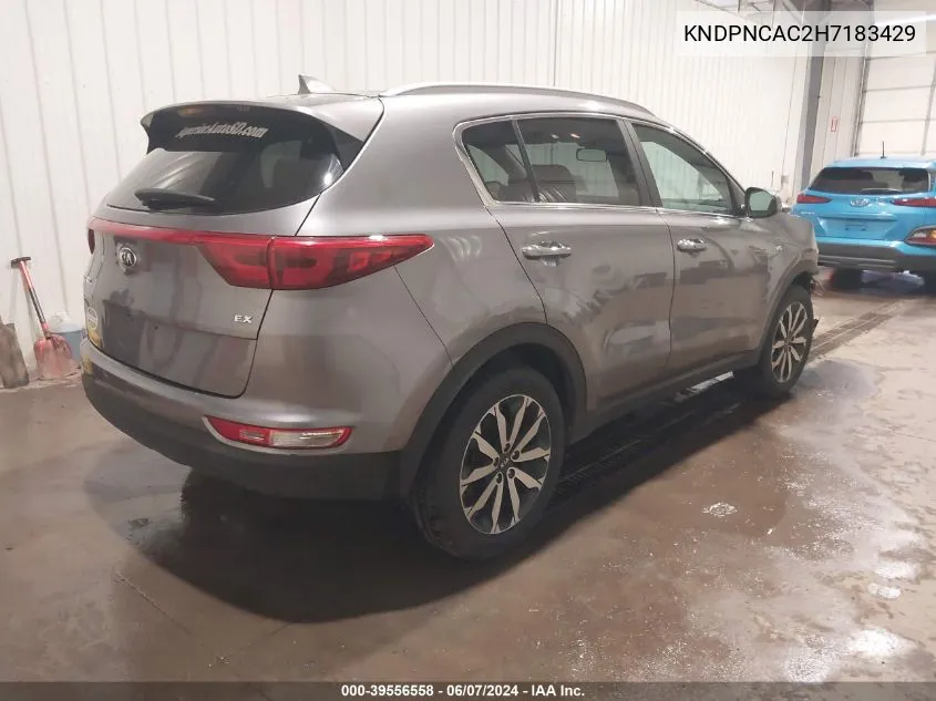 KNDPNCAC2H7183429 2017 Kia Sportage Ex