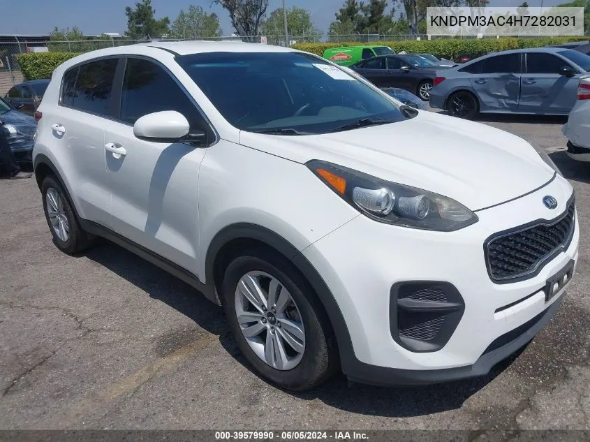 2017 Kia Sportage Lx VIN: KNDPM3AC4H7282031 Lot: 39579990