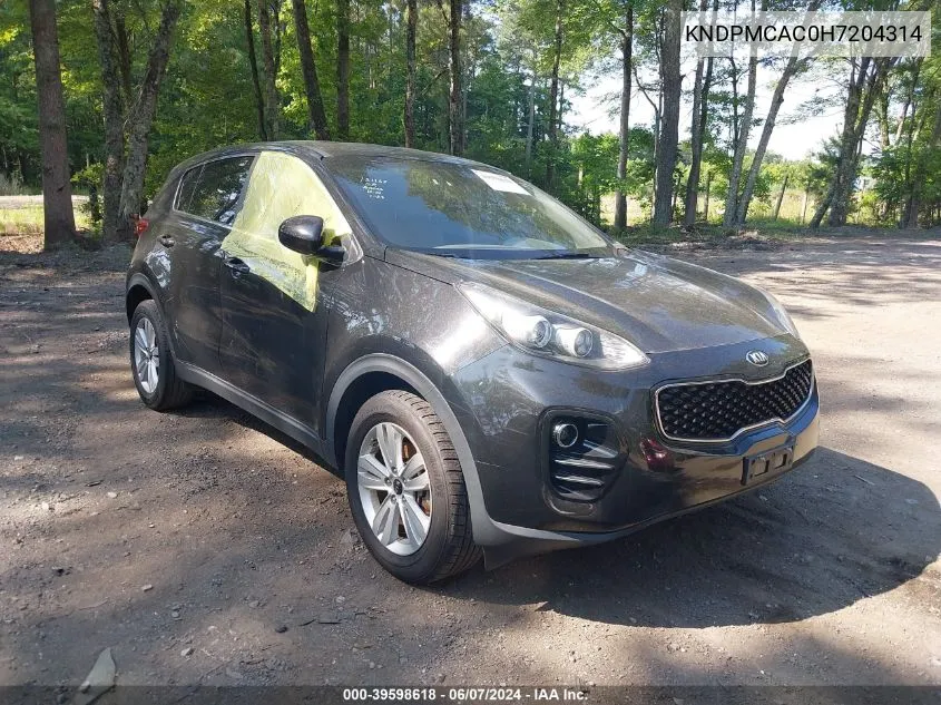 KNDPMCAC0H7204314 2017 Kia Sportage Lx