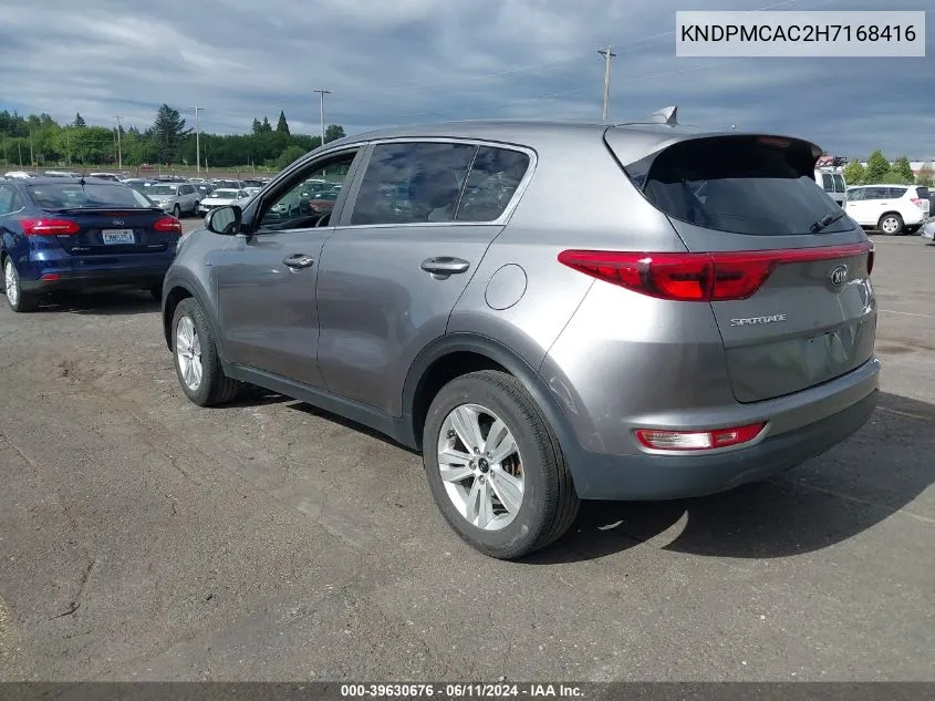 2017 Kia Sportage Lx VIN: KNDPMCAC2H7168416 Lot: 39630676