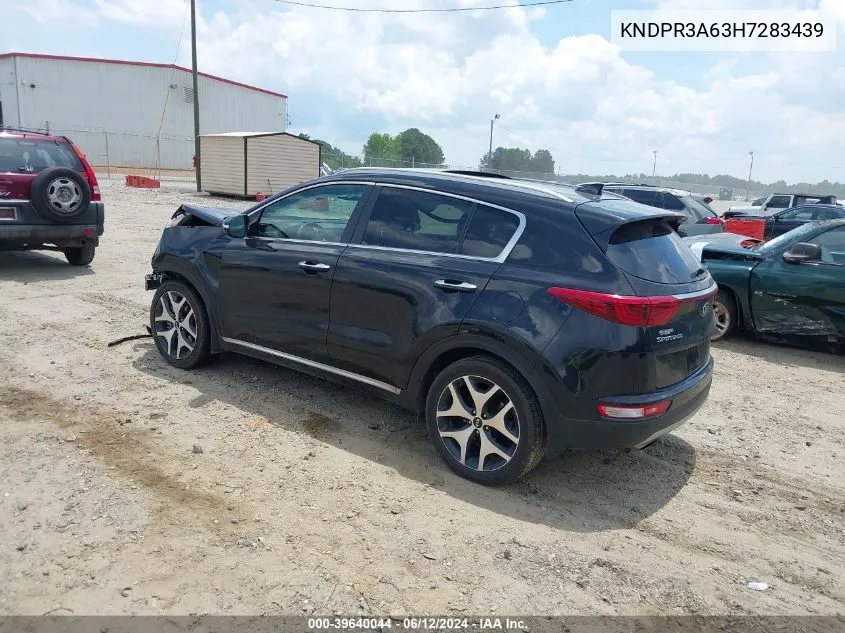 2017 Kia Sportage Sx Turbo VIN: KNDPR3A63H7283439 Lot: 39640044