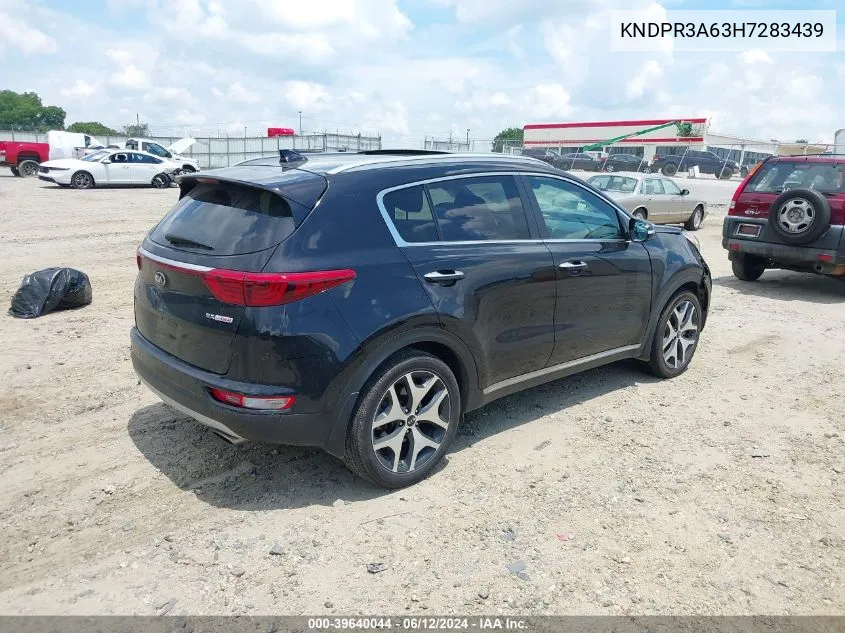 2017 Kia Sportage Sx Turbo VIN: KNDPR3A63H7283439 Lot: 39640044