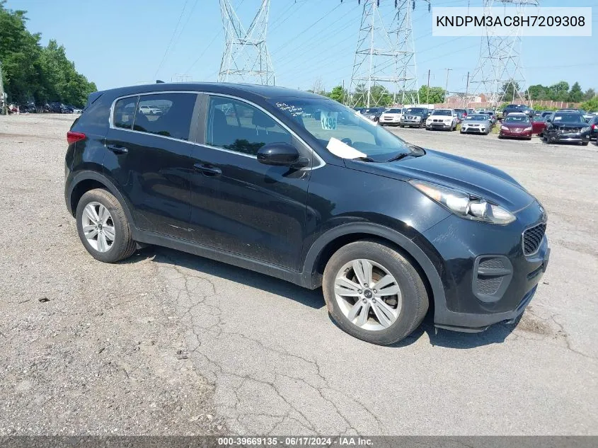 2017 Kia Sportage Lx VIN: KNDPM3AC8H7209308 Lot: 39669135