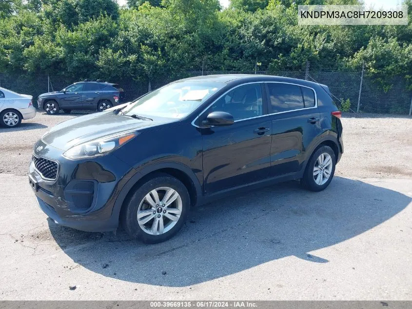 2017 Kia Sportage Lx VIN: KNDPM3AC8H7209308 Lot: 39669135