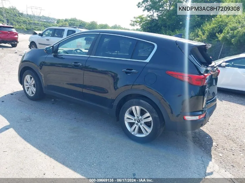 2017 Kia Sportage Lx VIN: KNDPM3AC8H7209308 Lot: 39669135