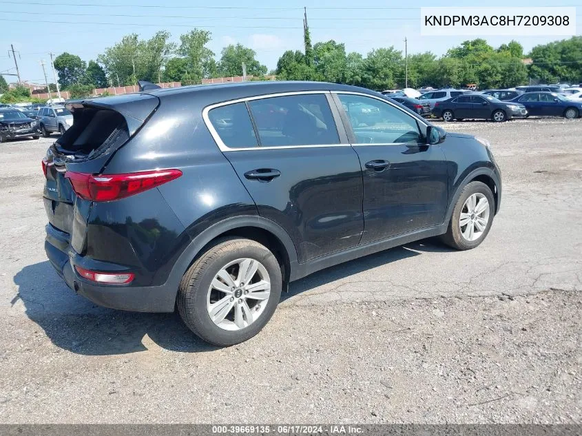 2017 Kia Sportage Lx VIN: KNDPM3AC8H7209308 Lot: 39669135