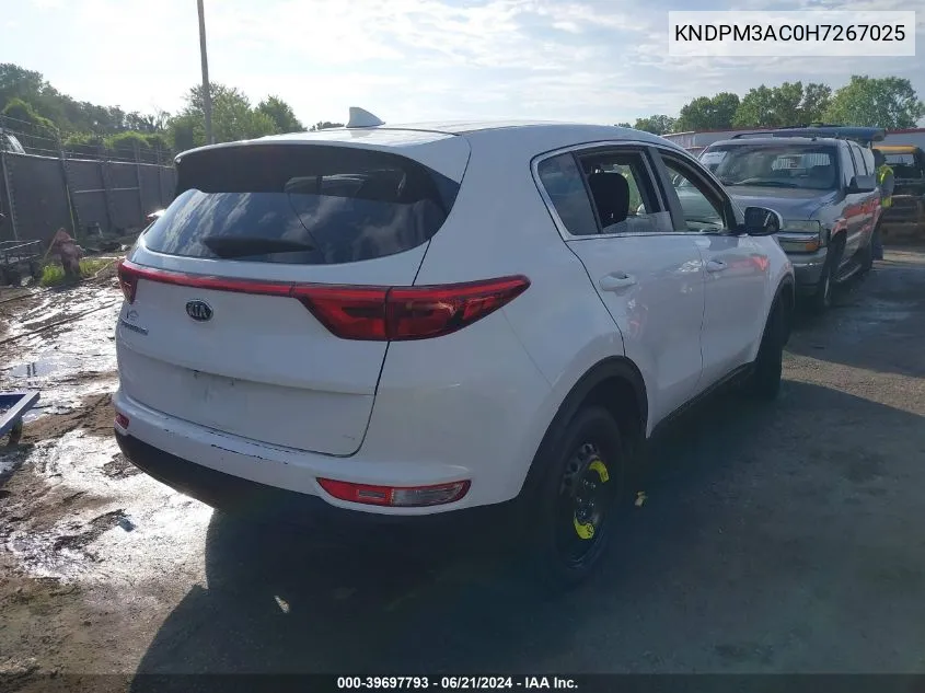 2017 Kia Sportage Lx VIN: KNDPM3AC0H7267025 Lot: 39697793