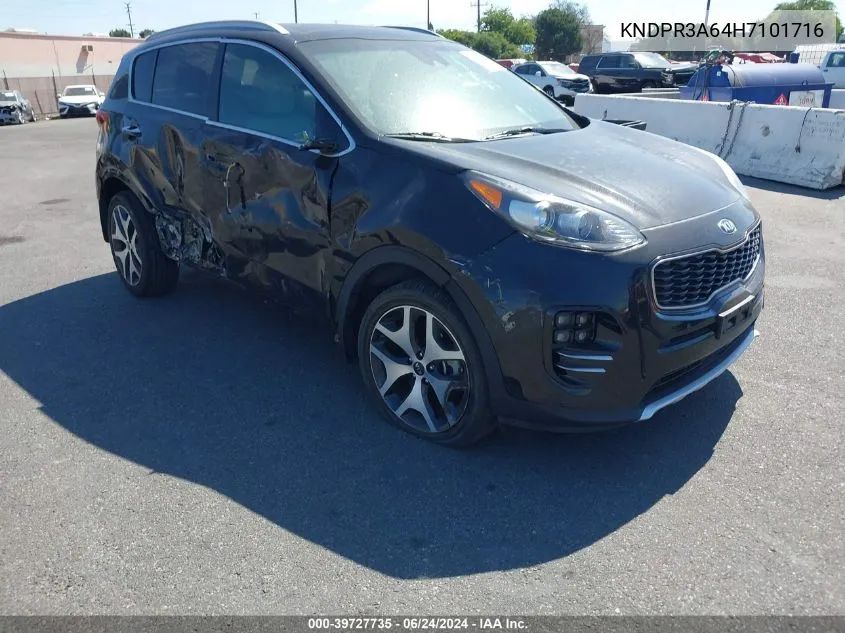 2017 Kia Sportage Sx Turbo VIN: KNDPR3A64H7101716 Lot: 39727735