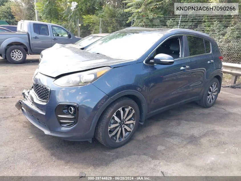 2017 Kia Sportage Ex VIN: KNDPN3AC6H7090266 Lot: 39744829