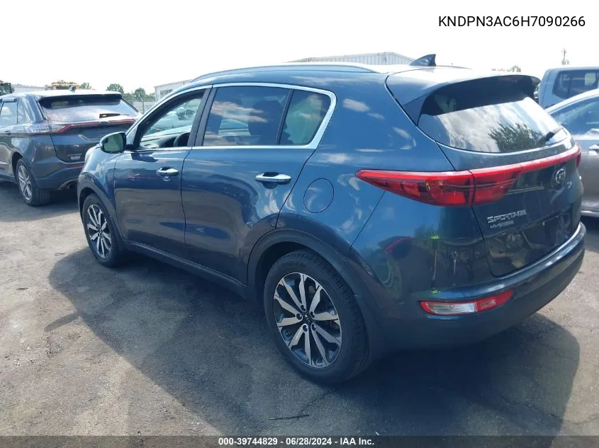 2017 Kia Sportage Ex VIN: KNDPN3AC6H7090266 Lot: 39744829