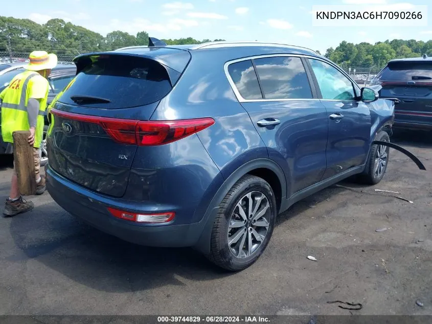 2017 Kia Sportage Ex VIN: KNDPN3AC6H7090266 Lot: 39744829