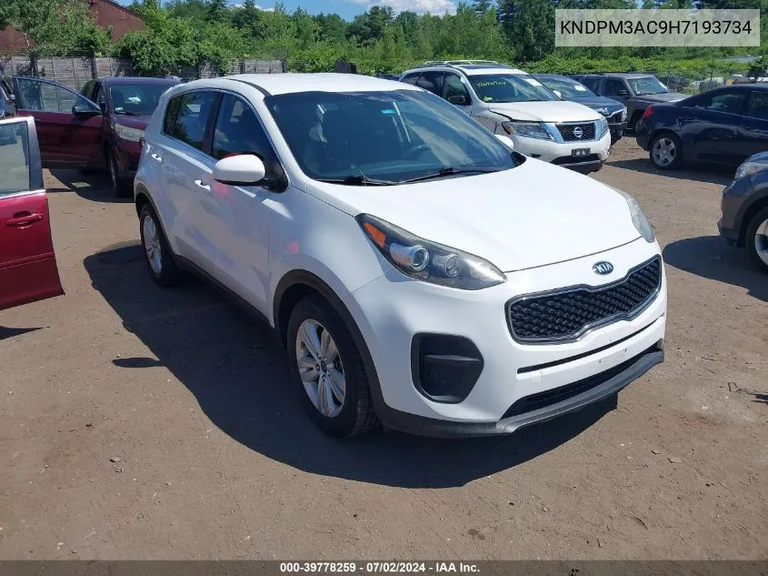 KNDPM3AC9H7193734 2017 Kia Sportage Lx