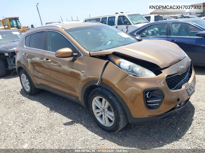 KNDPMCACXH7037332 2017 Kia Sportage Lx