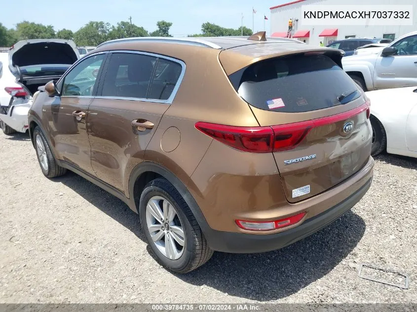 2017 Kia Sportage Lx VIN: KNDPMCACXH7037332 Lot: 39784735