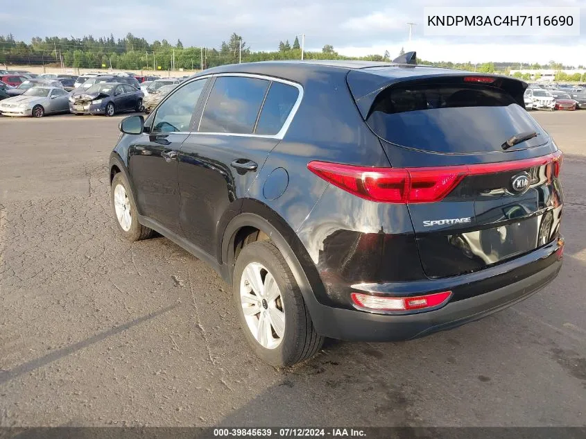 2017 Kia Sportage Lx VIN: KNDPM3AC4H7116690 Lot: 39845639