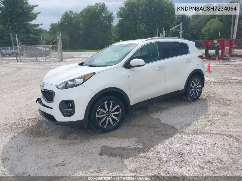 2017 Kia Sportage Ex VIN: KNDPN3AC3H7234064 Lot: 39876267