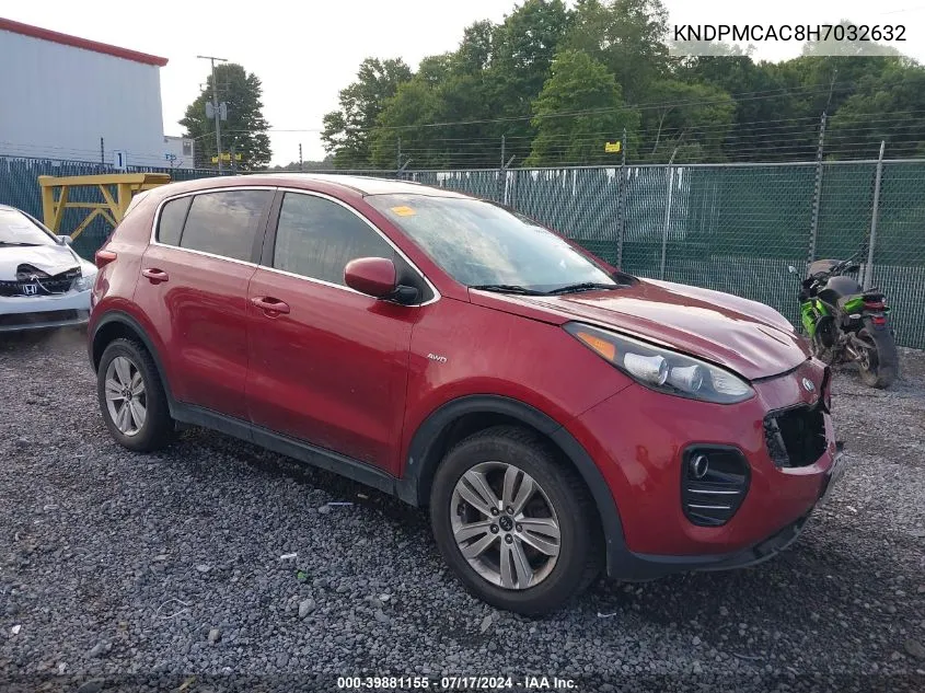 2017 Kia Sportage Lx VIN: KNDPMCAC8H7032632 Lot: 39881155