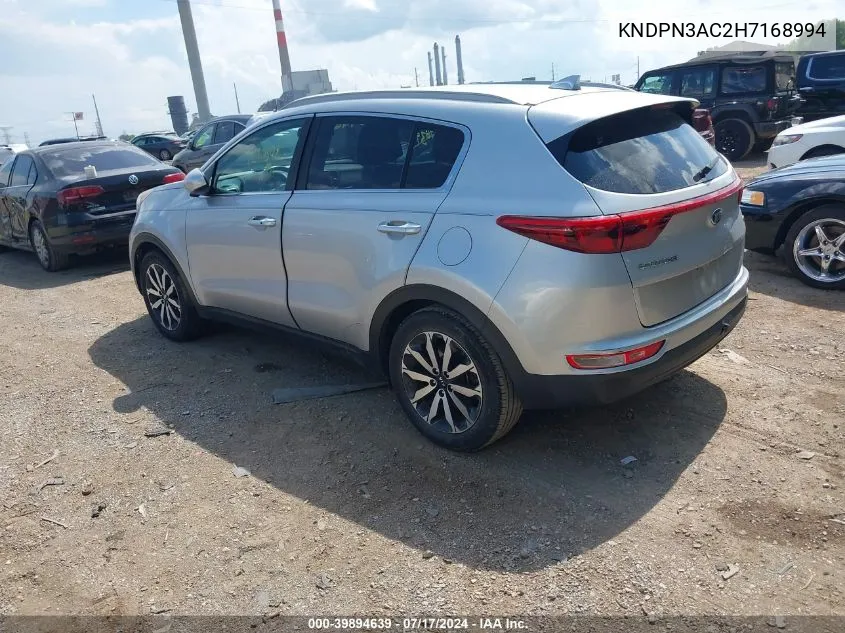 2017 Kia Sportage Ex VIN: KNDPN3AC2H7168994 Lot: 39894639