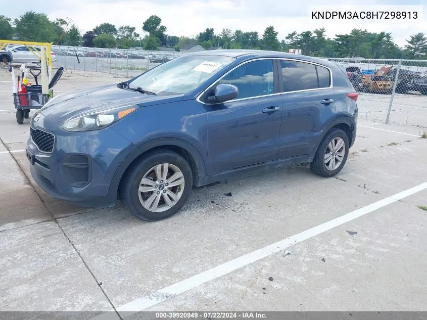 2017 Kia Sportage Lx VIN: KNDPM3AC8H7298913 Lot: 39920949