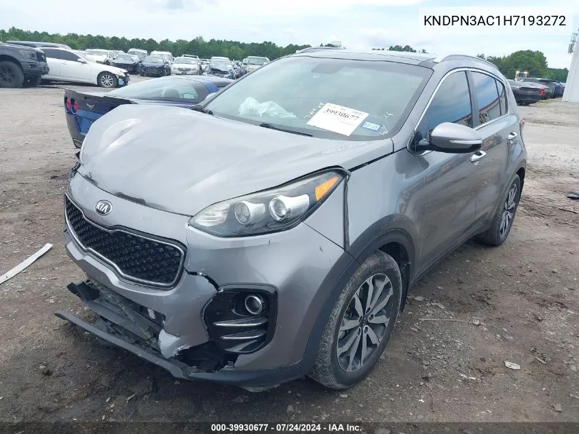 2017 Kia Sportage Ex VIN: KNDPN3AC1H7193272 Lot: 39930677