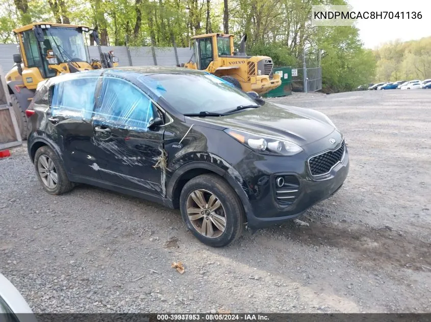 2017 Kia Sportage Lx VIN: KNDPMCAC8H7041136 Lot: 39937953