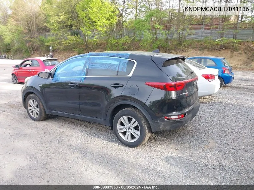 KNDPMCAC8H7041136 2017 Kia Sportage Lx