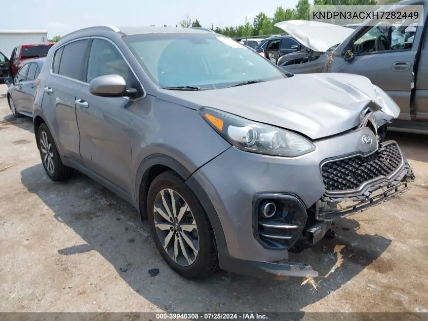 2017 Kia Sportage Ex VIN: KNDPN3ACXH7282449 Lot: 39940308