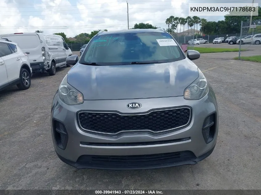 2017 Kia Sportage Lx VIN: KNDPM3AC9H7178683 Lot: 39941943