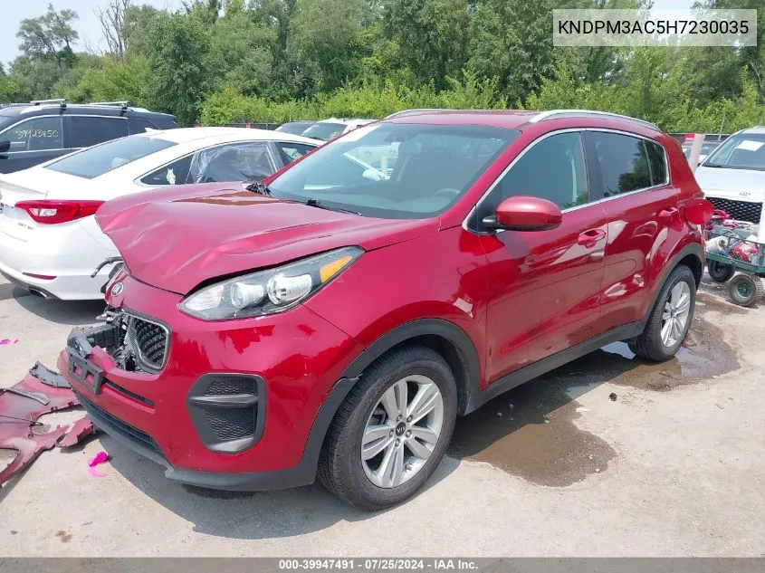 2017 Kia Sportage Lx VIN: KNDPM3AC5H7230035 Lot: 39947491