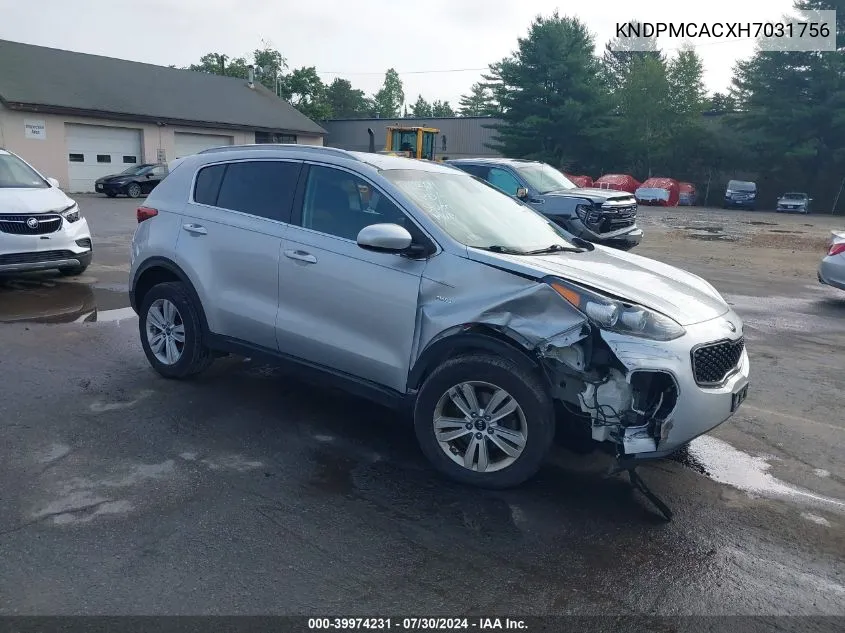 KNDPMCACXH7031756 2017 Kia Sportage Lx