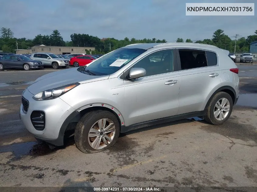 KNDPMCACXH7031756 2017 Kia Sportage Lx