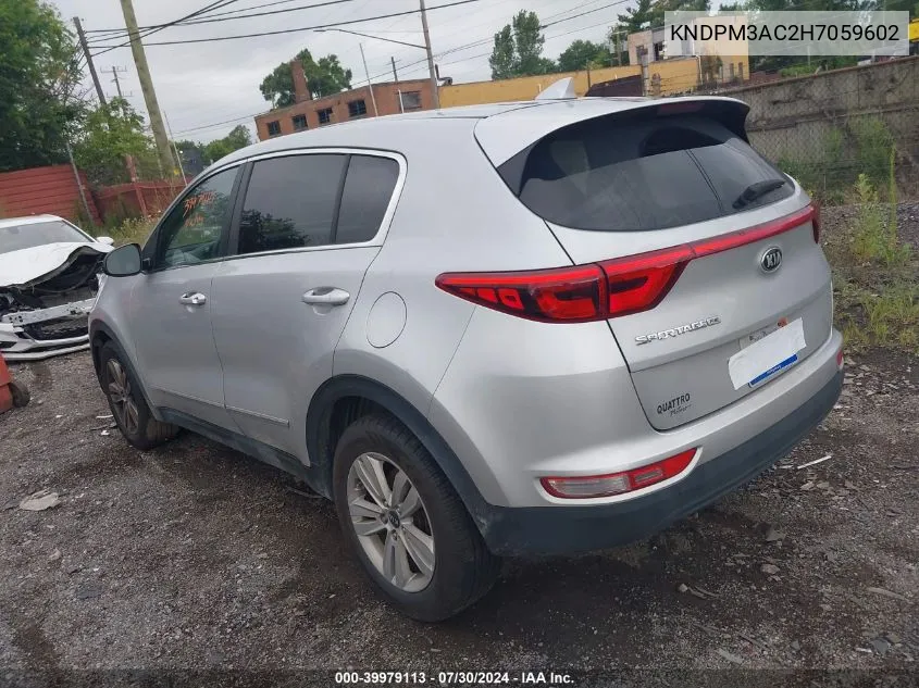 KNDPM3AC2H7059602 2017 Kia Sportage Lx