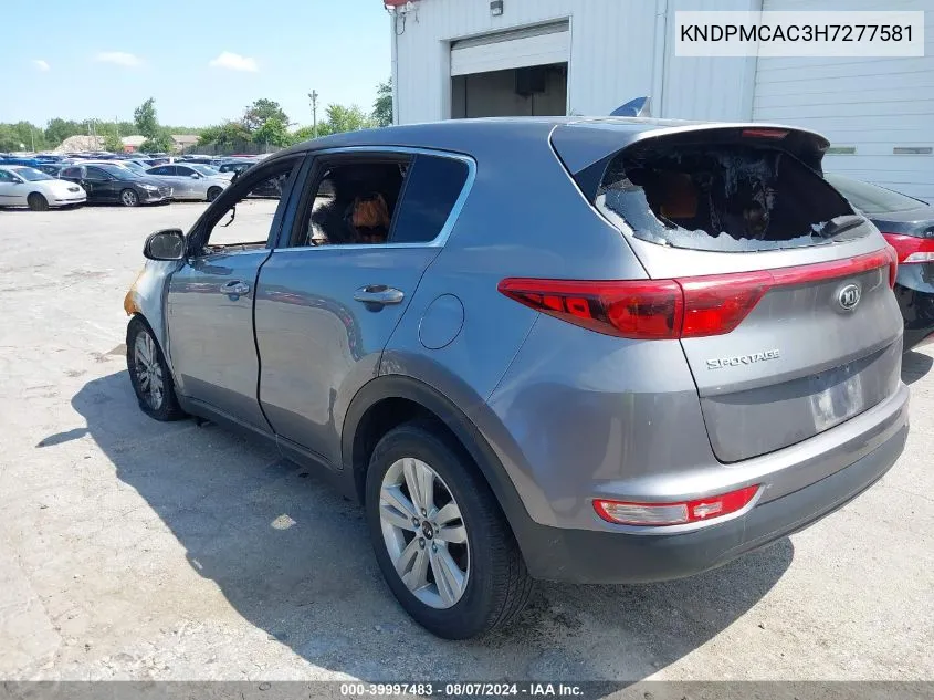 KNDPMCAC3H7277581 2017 Kia Sportage Lx