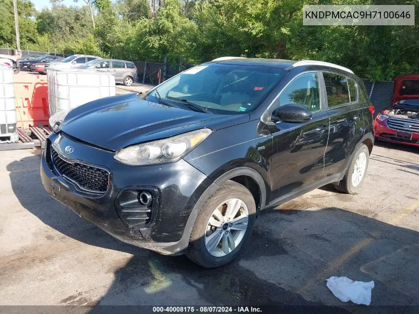 KNDPMCAC9H7100646 2017 Kia Sportage Lx