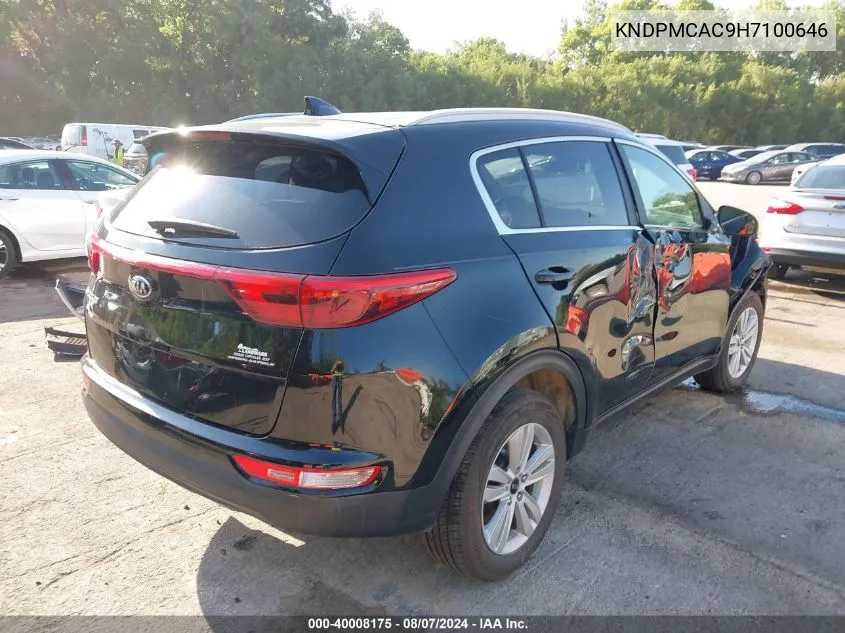 KNDPMCAC9H7100646 2017 Kia Sportage Lx