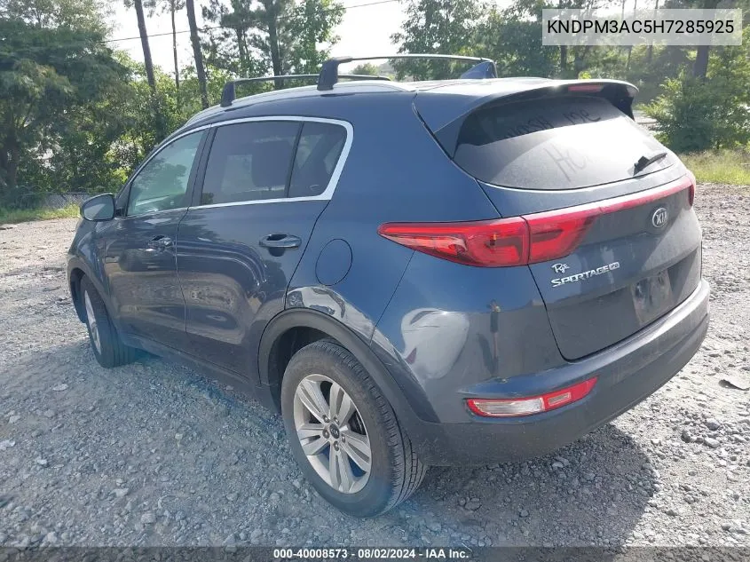 2017 Kia Sportage Lx VIN: KNDPM3AC5H7285925 Lot: 40008573