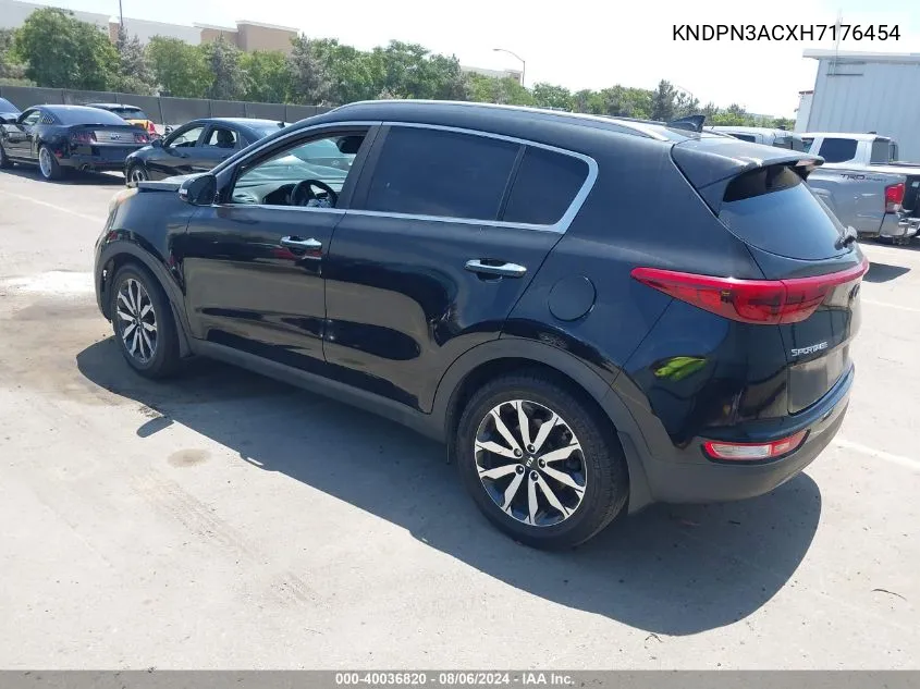 KNDPN3ACXH7176454 2017 Kia Sportage Ex