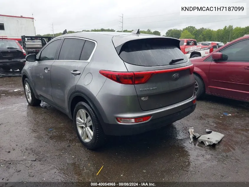 2017 Kia Sportage Lx VIN: KNDPMCAC1H7187099 Lot: 40054965